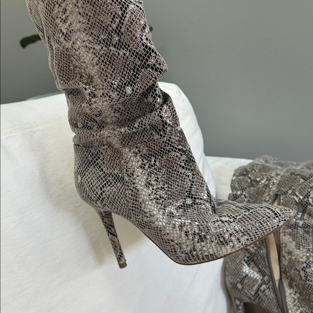 Jessica Simpson Snakeskin Heeled Boots.